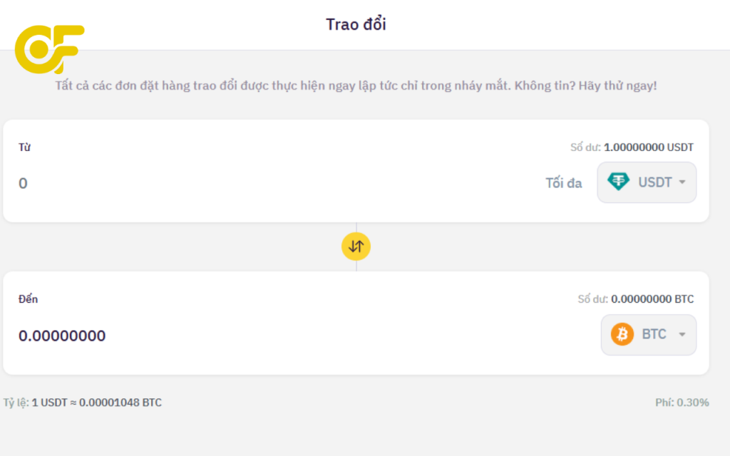 Cách Swap Crypto cho người mới trên ví ONFA – hướng dẫn thao tác đổi token an toàn